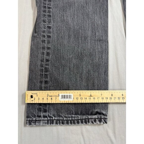 Levi’s 501 Jeans Mens 32x32 Black Denim Button Fly Straight Leg Regular 29x29 - Picture 4 of 9